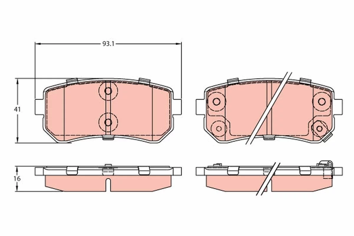Kit de plaquettes de frein TRW GDB3421