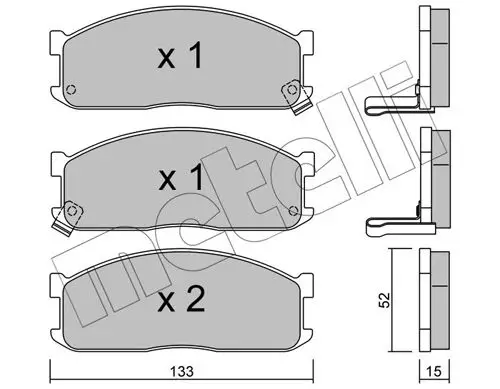 Kit de plaquettes de frein METELLI 22-0232-1