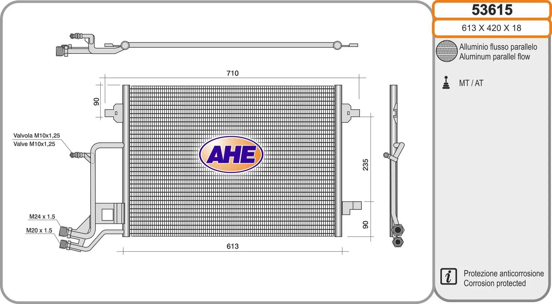 Radiateur climatisation AHE 53615