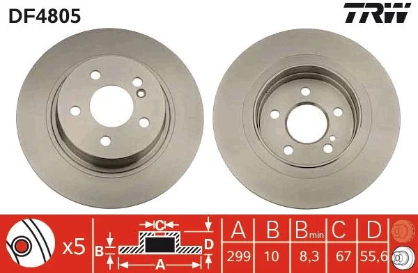 Disque de frein TRW DF4805