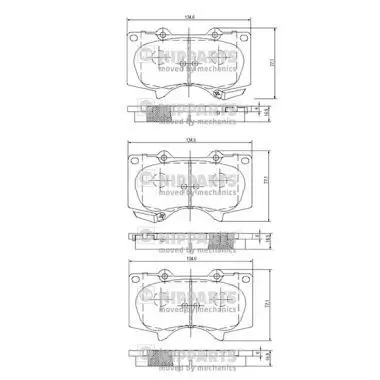 Kit de plaquettes de frein NIPPARTS J3602109