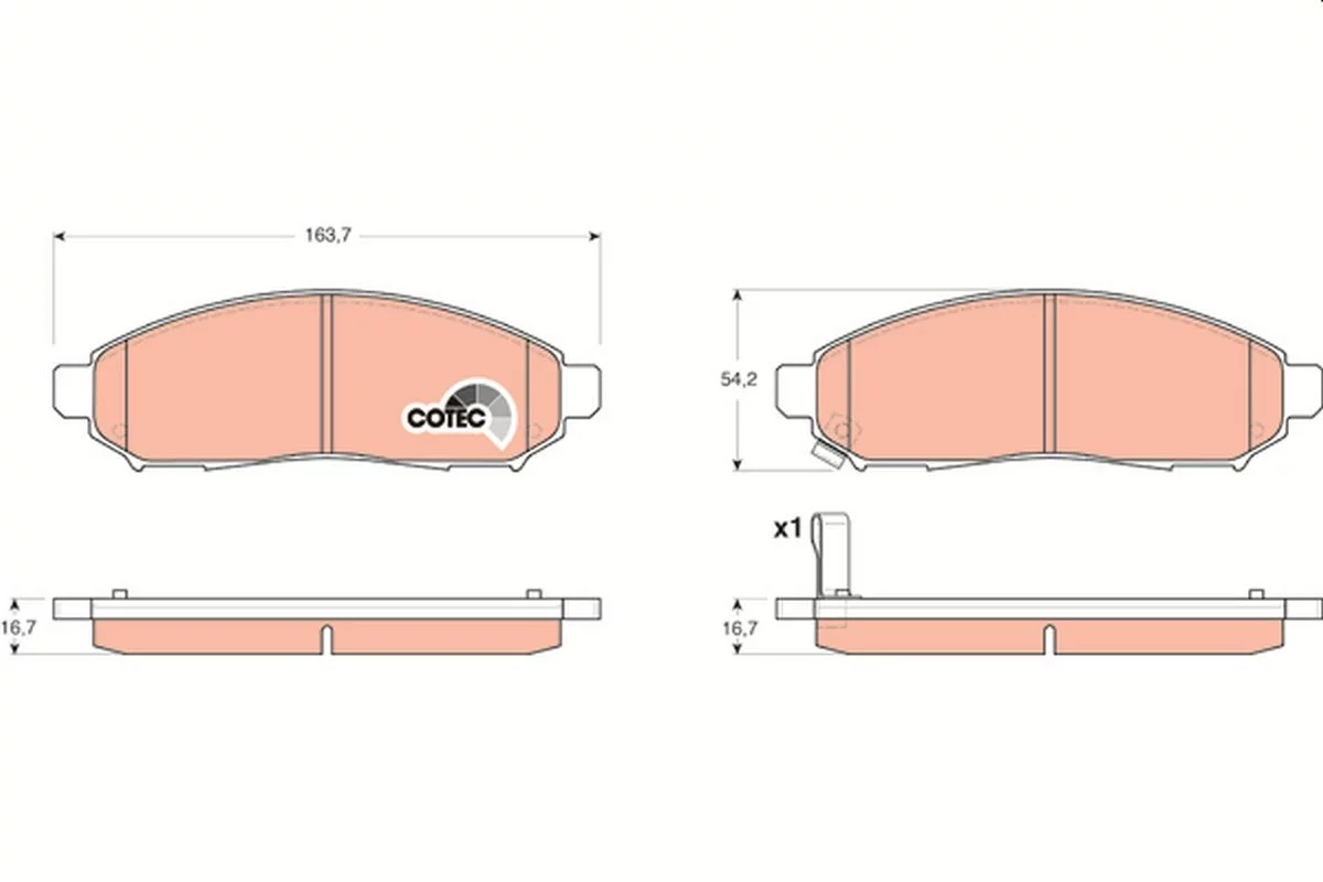 Kit de plaquettes de frein TRW GDB3404