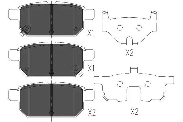 Kit de plaquettes de frein KAVO PARTS KBP-8526