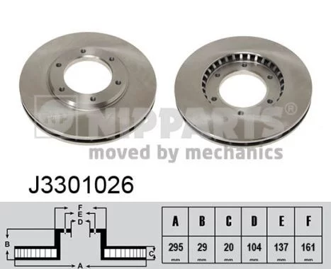 Jeu de 2 Disques de frein NIPPARTS J3301026