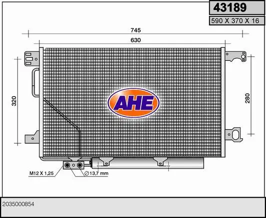 Radiateur climatisation AHE 43189