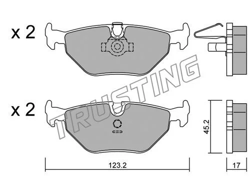 Kit de plaquettes de frein TRUSTING 219.0