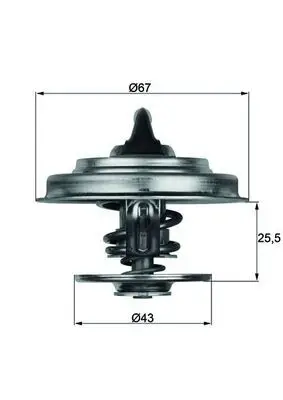 Thermostat d'eau MAHLE ORIGINAL TX 18 83D