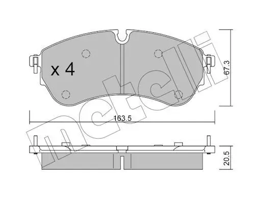 Kit de plaquettes de frein METELLI 22-1173-0