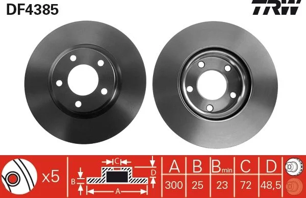 Disque de frein TRW DF4385