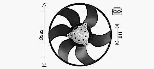 Ventilateur, refroidissement du moteur AVA QUALITY COOLING RT7673