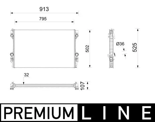 Radiateur, refroidissement du moteur MAHLE ORIGINAL CR 1163 000P