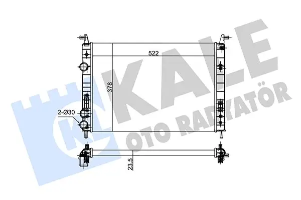 Radiateur, refroidissement du moteur KALE OTO RADYATÖR 142800