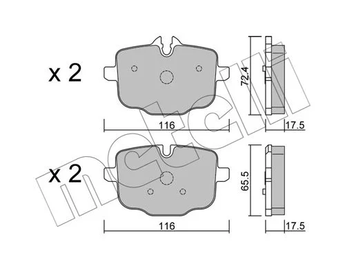 Kit de plaquettes de frein METELLI 22-0921-0