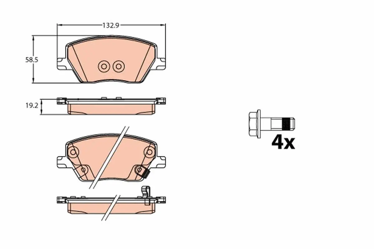 Kit de plaquettes de frein TRW GDB2151