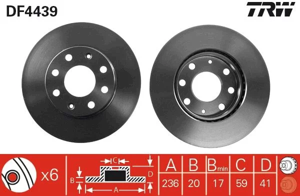 Disque de frein TRW DF4439