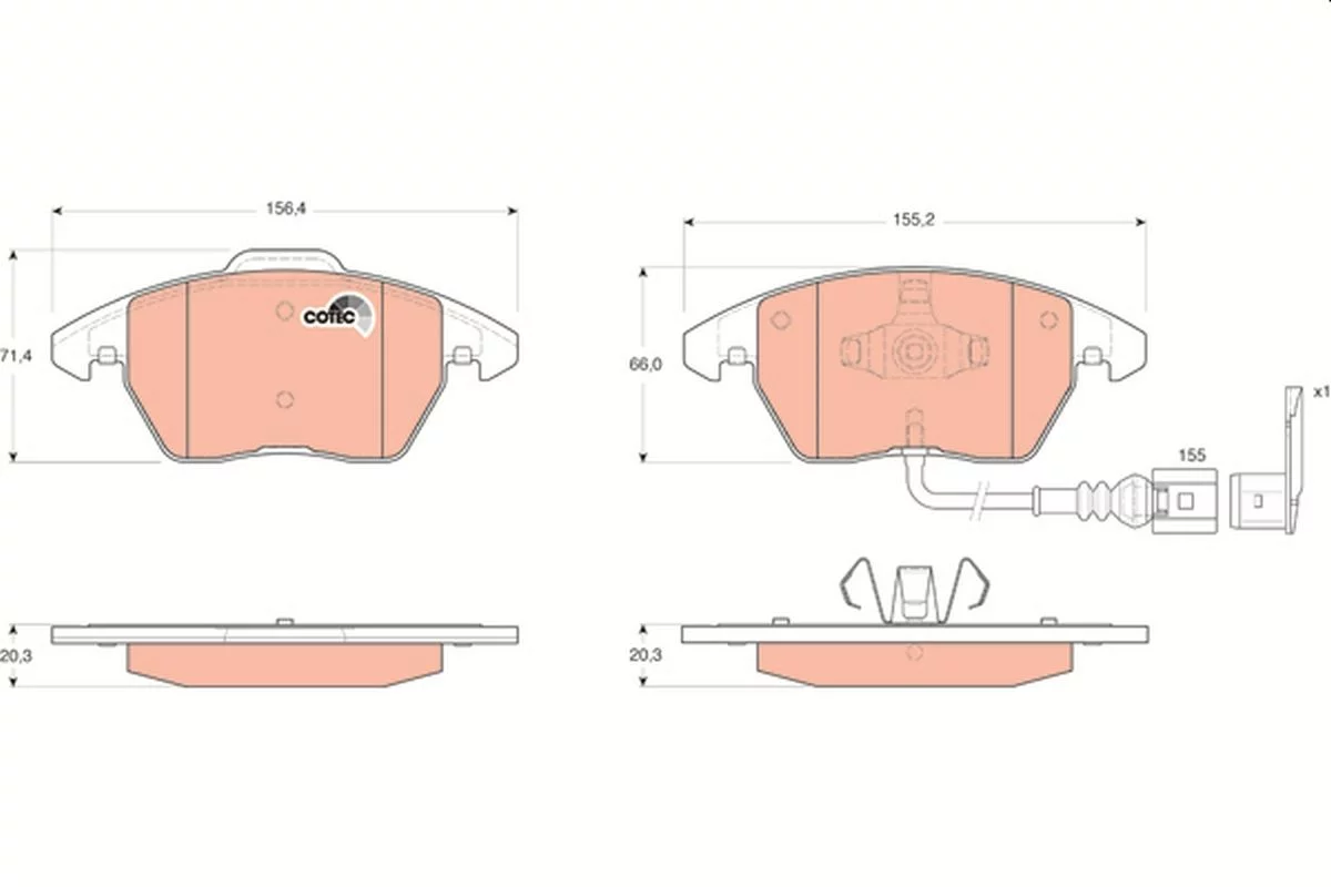 Kit de plaquettes de frein TRW GDB1550