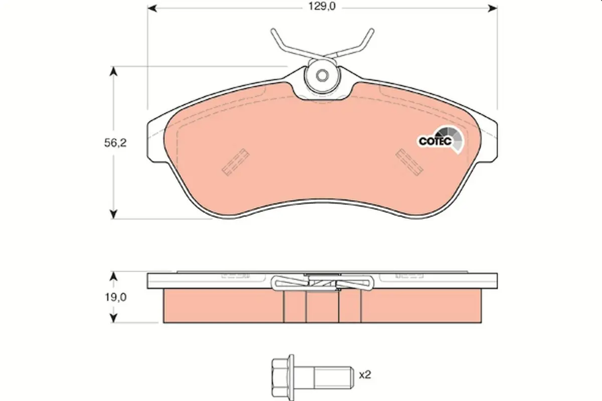 Kit de plaquettes de frein TRW GDB1496