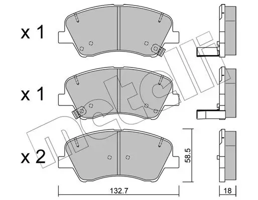 Kit de plaquettes de frein METELLI 22-1167-0