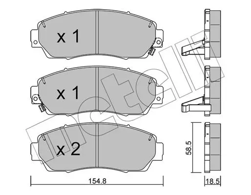 Kit de plaquettes de frein METELLI 22-0903-0