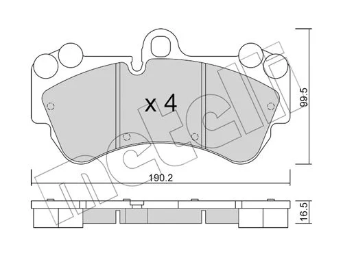 Kit de plaquettes de frein METELLI 22-0653-0