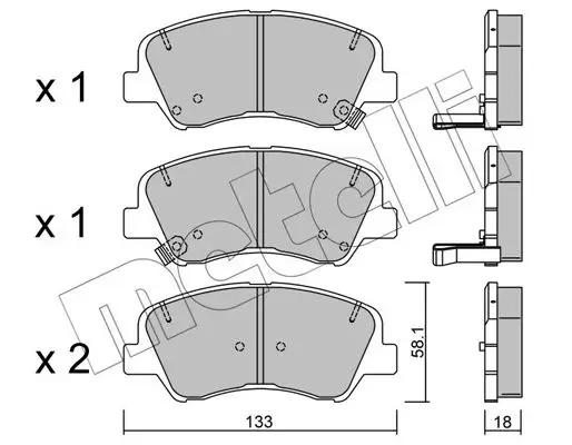Kit de plaquettes de frein METELLI 22-0943-0