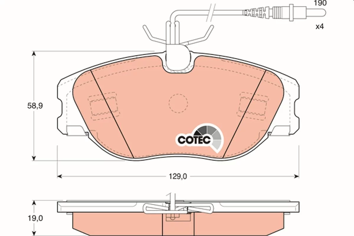 Kit de plaquettes de frein TRW GDB1148