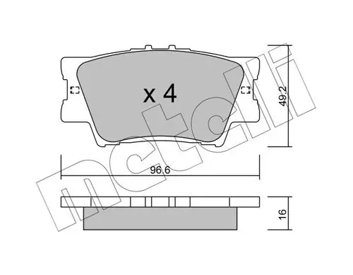 Kit de plaquettes de frein METELLI 22-0749-0