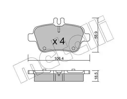 Kit de plaquettes de frein METELLI 22-0966-0