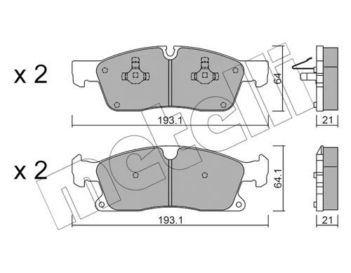Kit de plaquettes de frein METELLI 22-0927-4