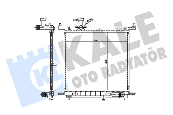 Radiateur, refroidissement du moteur KALE OTO RADYATÖR 358685