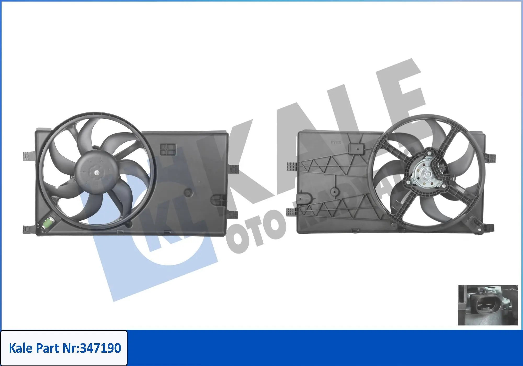 Ventilateur, refroidissement du moteur KALE OTO RADYATÖR 347190