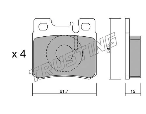 Kit de plaquettes de frein TRUSTING 212.0