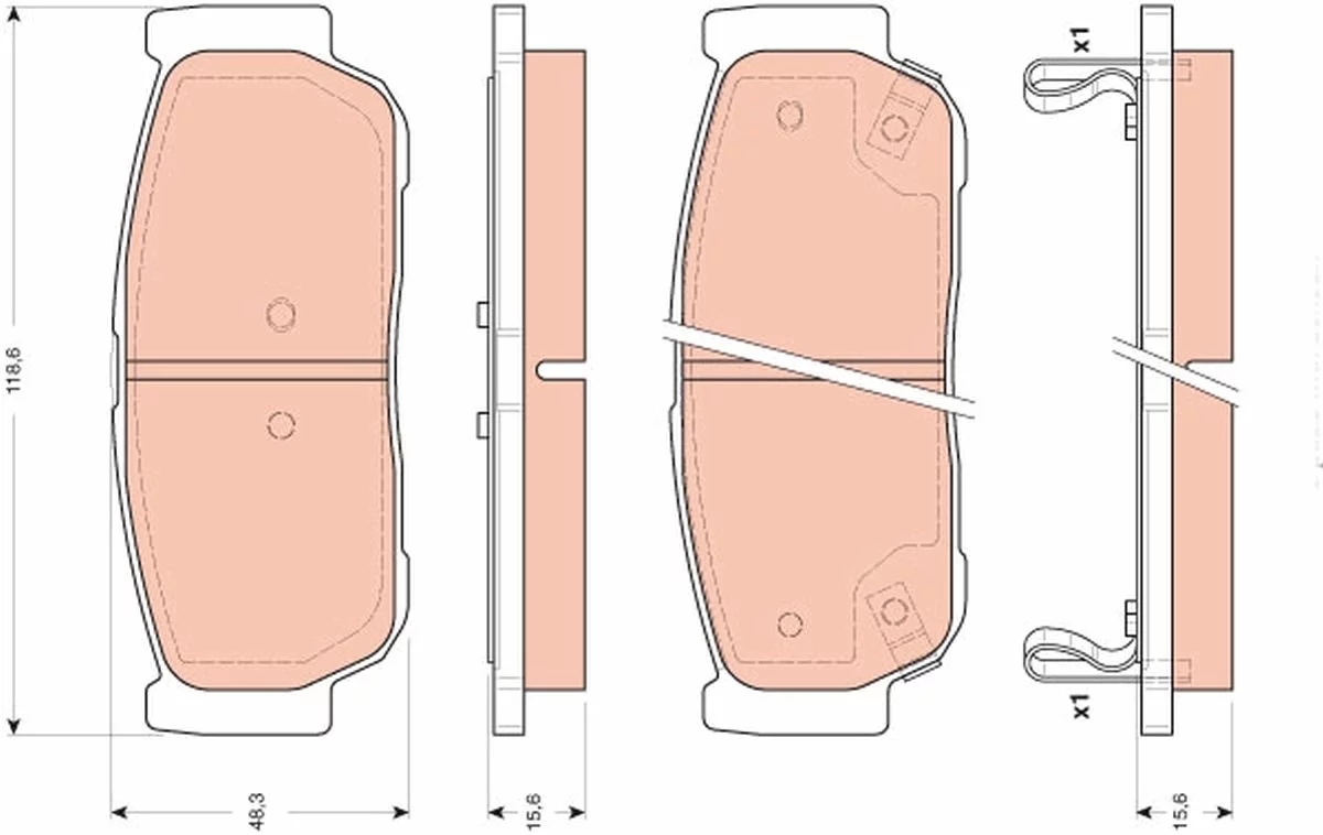 Kit de plaquettes de frein TRW GDB3413