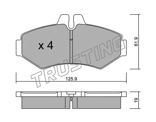 Kit de plaquettes de frein TRUSTING 588.0