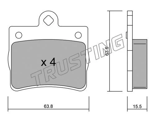 Kit de plaquettes de frein TRUSTING 264.0