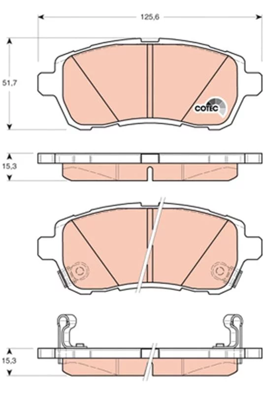 Kit de plaquettes de frein TRW GDB3437