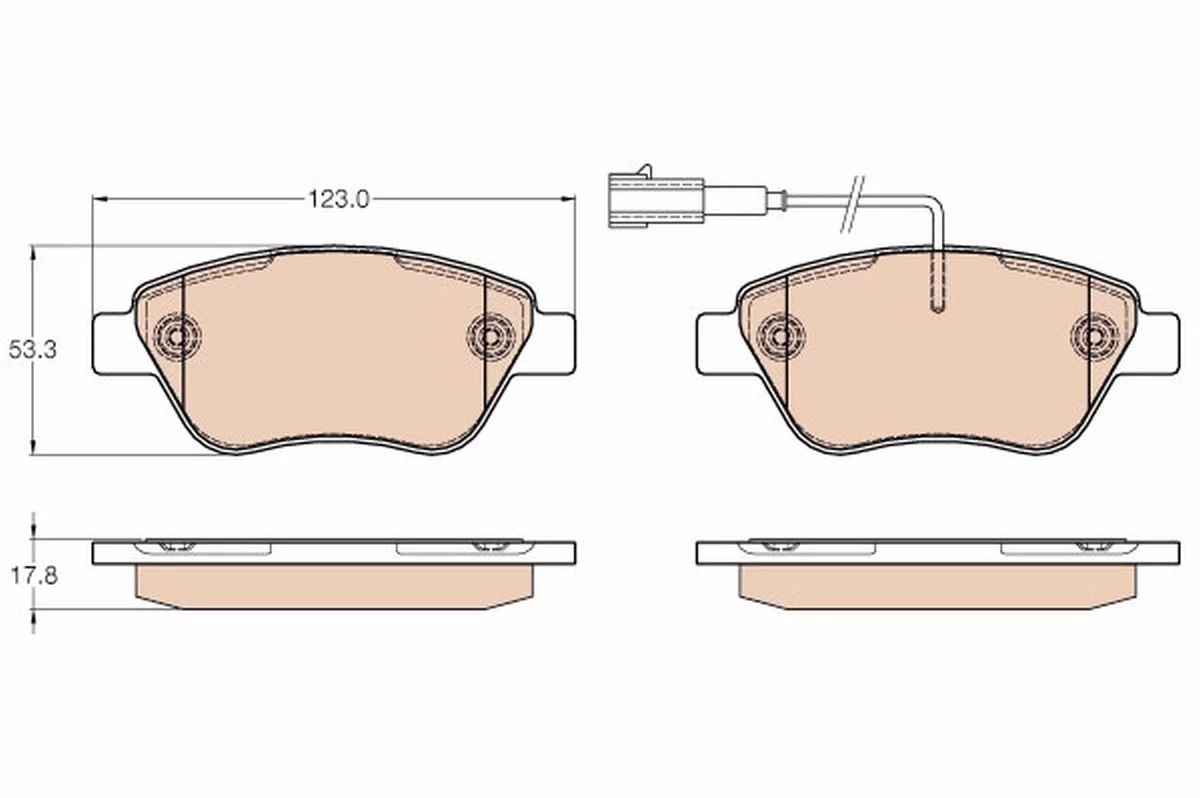 Kit de plaquettes de frein TRW GDB1654