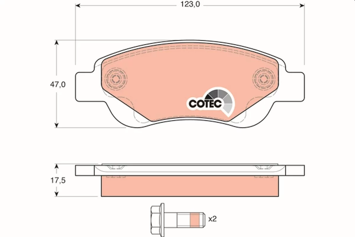 Kit de plaquettes de frein TRW GDB1633