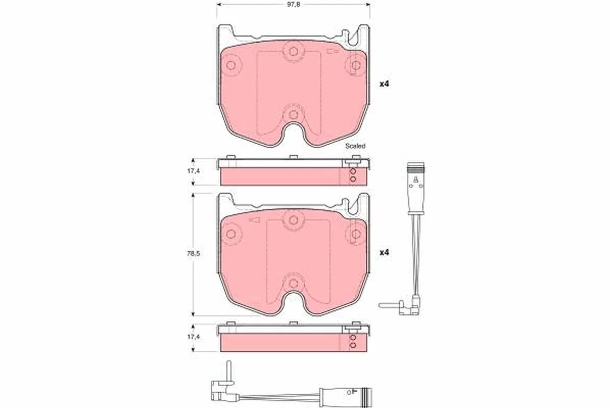 Kit de plaquettes de frein TRW GDB1599