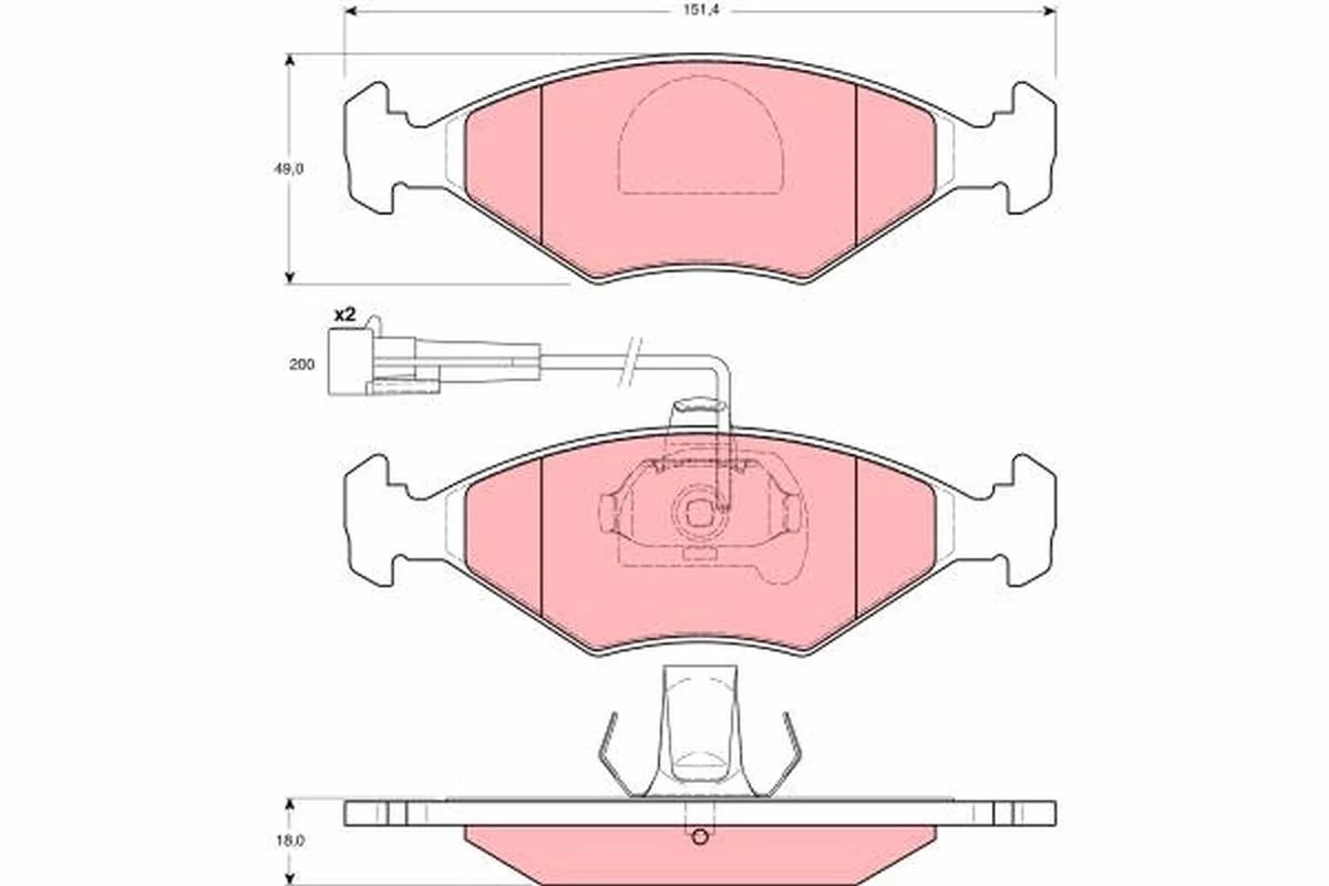 Kit de plaquettes de frein TRW GDB1393