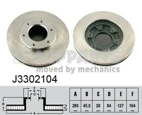 Jeu de 2 Disques de frein NIPPARTS J3302104