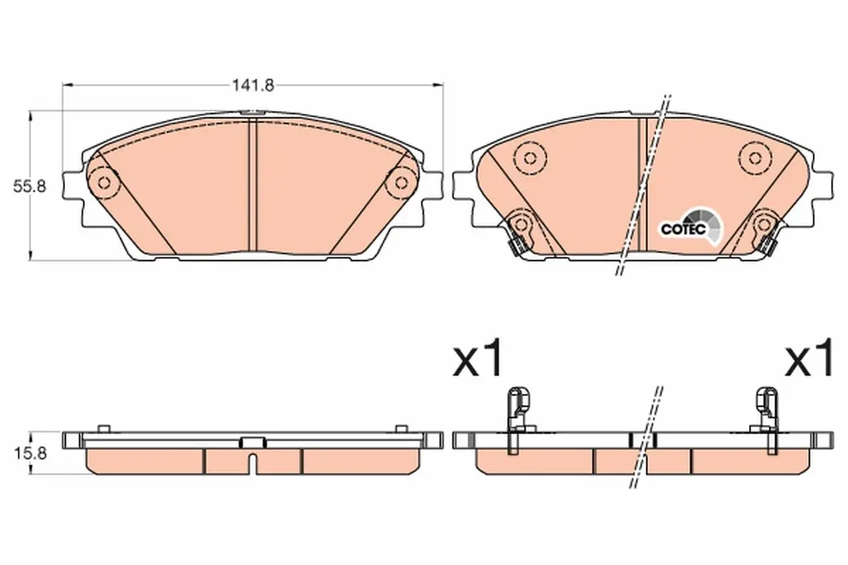 Kit de plaquettes de frein TRW GDB3592