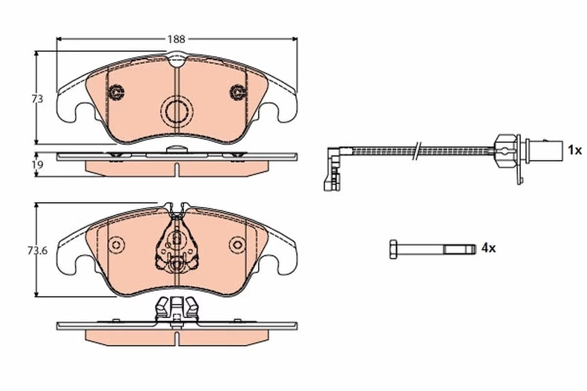 Kit de plaquettes de frein TRW GDB1768