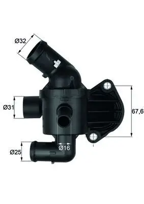 Thermostat d'eau MAHLE ORIGINAL TI 15 92