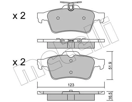 Kit de plaquettes de frein METELLI 22-0337-1