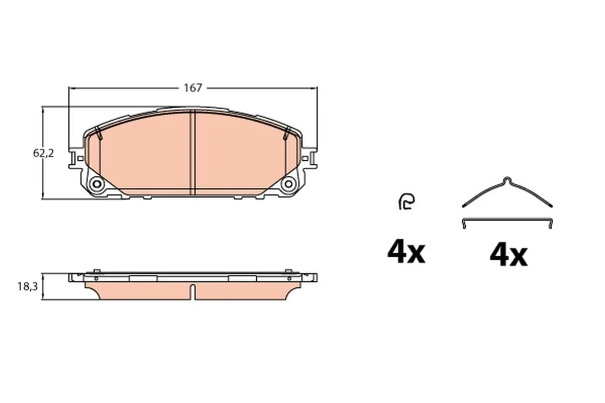 Kit de plaquettes de frein TRW GDB2142