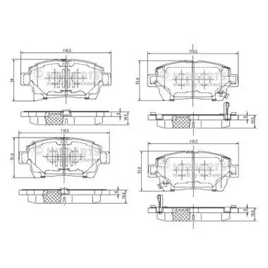 Kit de plaquettes de frein NIPPARTS N3602132