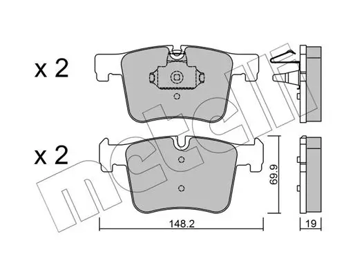 Kit de plaquettes de frein METELLI 22-0961-0