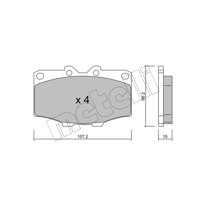 Kit de plaquettes de frein METELLI 22-0109-0