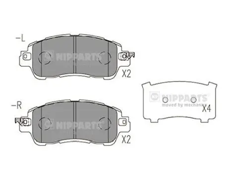 Kit de plaquettes de frein NIPPARTS N3603078